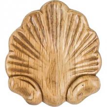 Hardware Resources PAPL-06RW - 2-1/2'' W x 5/16'' D x 2-3/4'' H Pressed Rubberwood Shell Applique