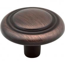 Hardware Resources 202DBAC - 1-1/4'' Diameter Brushed Oil Rubbed Bronze Button Vienna Cabinet Mushroom Knob