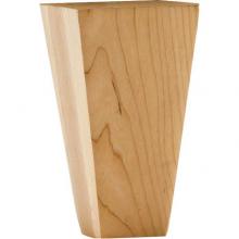 Hardware Resources BF34-5-RW - 2-1/4'' W x 2-1/4'' D x 4-1/2'' H Rubberwood Square Tapered Shaker B