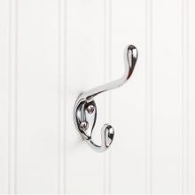 Hardware Resources YD40-450PC - 4-1/2'' Polished Chrome Large Transitional Double Prong Wall Mounted Hook