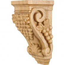 Hardware Resources CORAA-1RW - 4-1/2'' W x 5'' D x 10'' H Rubberwood Grape Corbel