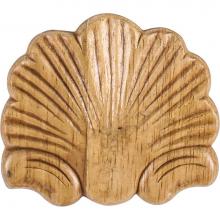 Hardware Resources PAPL-07RW - 3-1/4'' W x 5/16'' D x 3'' H Rubberwood Pressed Shell Applique