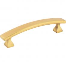 Hardware Resources 449-96BG - 96 mm Center-to-Center Brushed Gold Square Hadly Cabinet Pull