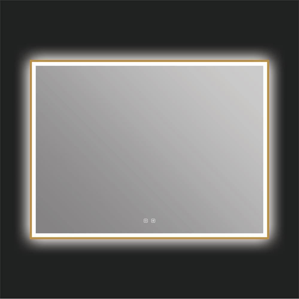 Eden 48'' x 36'' LED Mirror - Brushed Gold