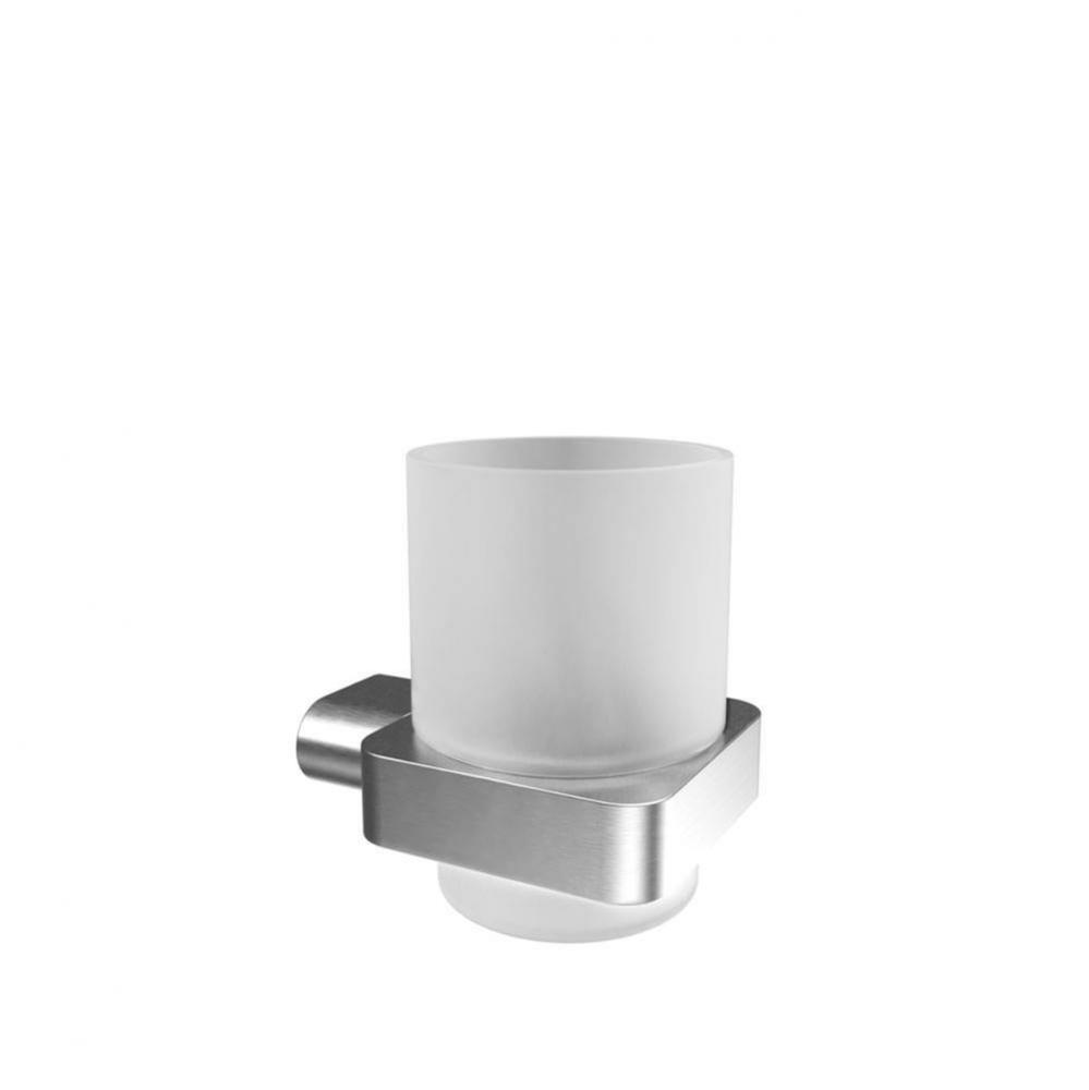 Flow Glass Tumbler - Brushed Nickel