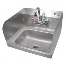 John Boos PBHS-W-1410-P-SSLR - 1-14X10X5 WM HNDSNK, SSLR W/FAUCET