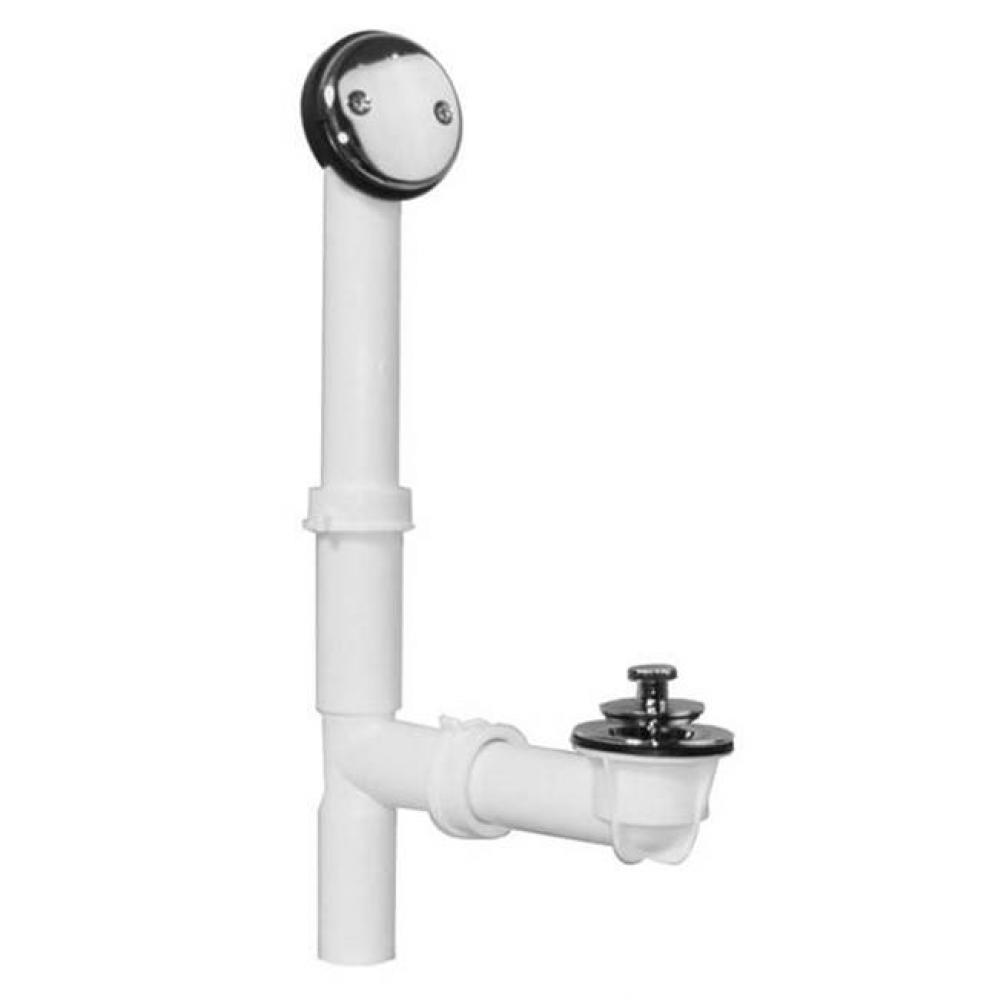 Tubular Bathwaste Lift & Turn White Trim White PP, boxed