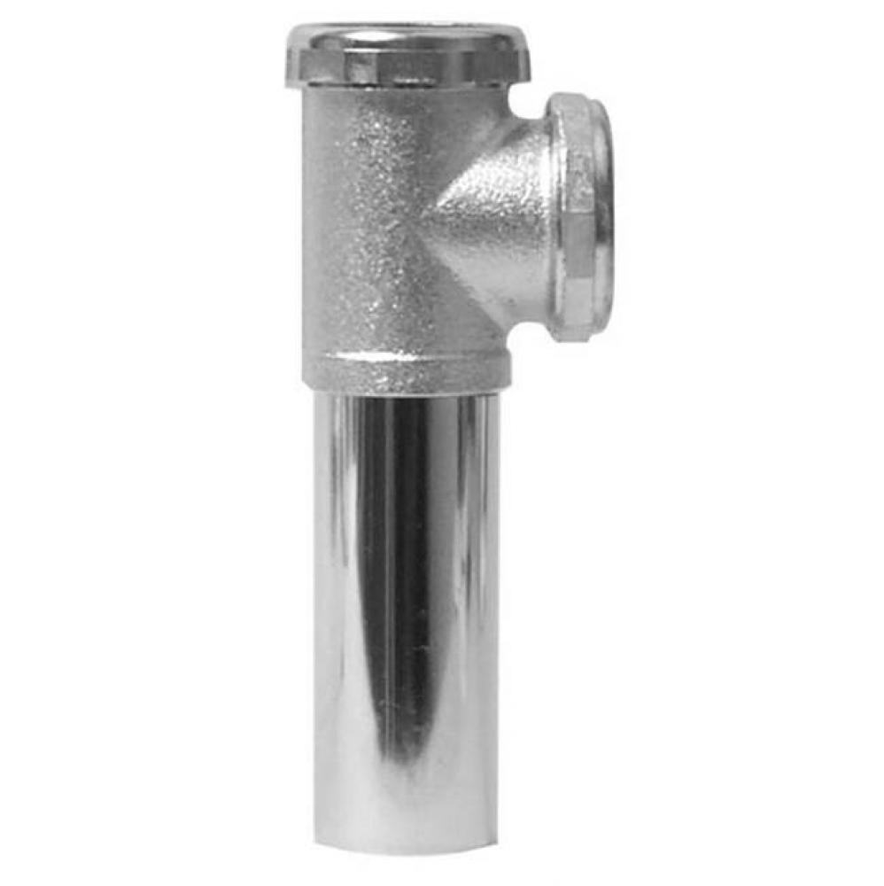 End Outlet Tee, Slip Joint with tailpiece and brass nuts