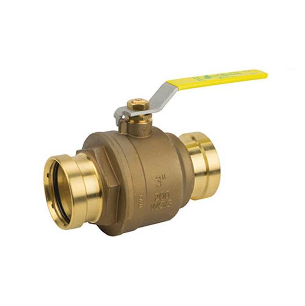 Full Port, 2 Piece, Press Xlc Connection, Dezincification Resistant Brass, 200 Wog 2-1/2'&apo