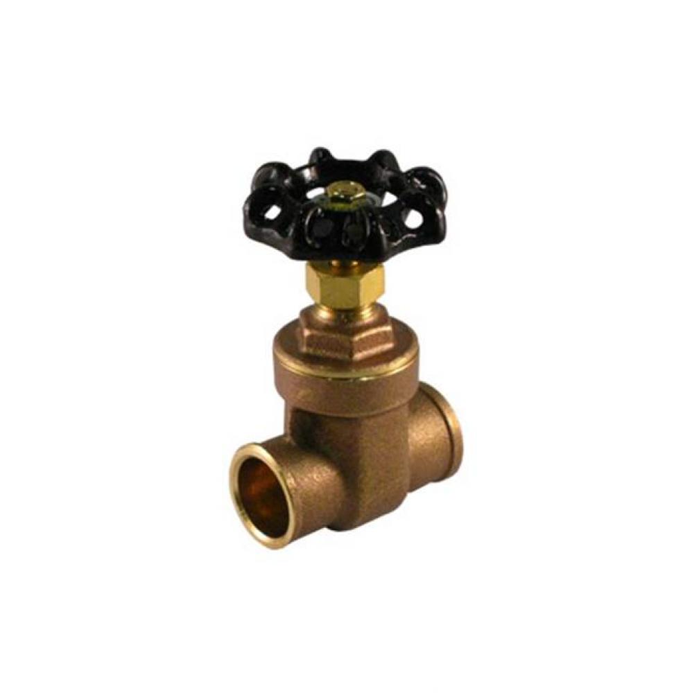 Regular Brass Gate Valve, Non-Rising Stem, Solder Connection, 200 Wog 3''