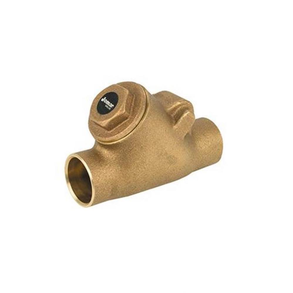 Bronze Y-Patter Swing Check Valve, Solder Connection, Class 150, 300 Wog 1-1/2''