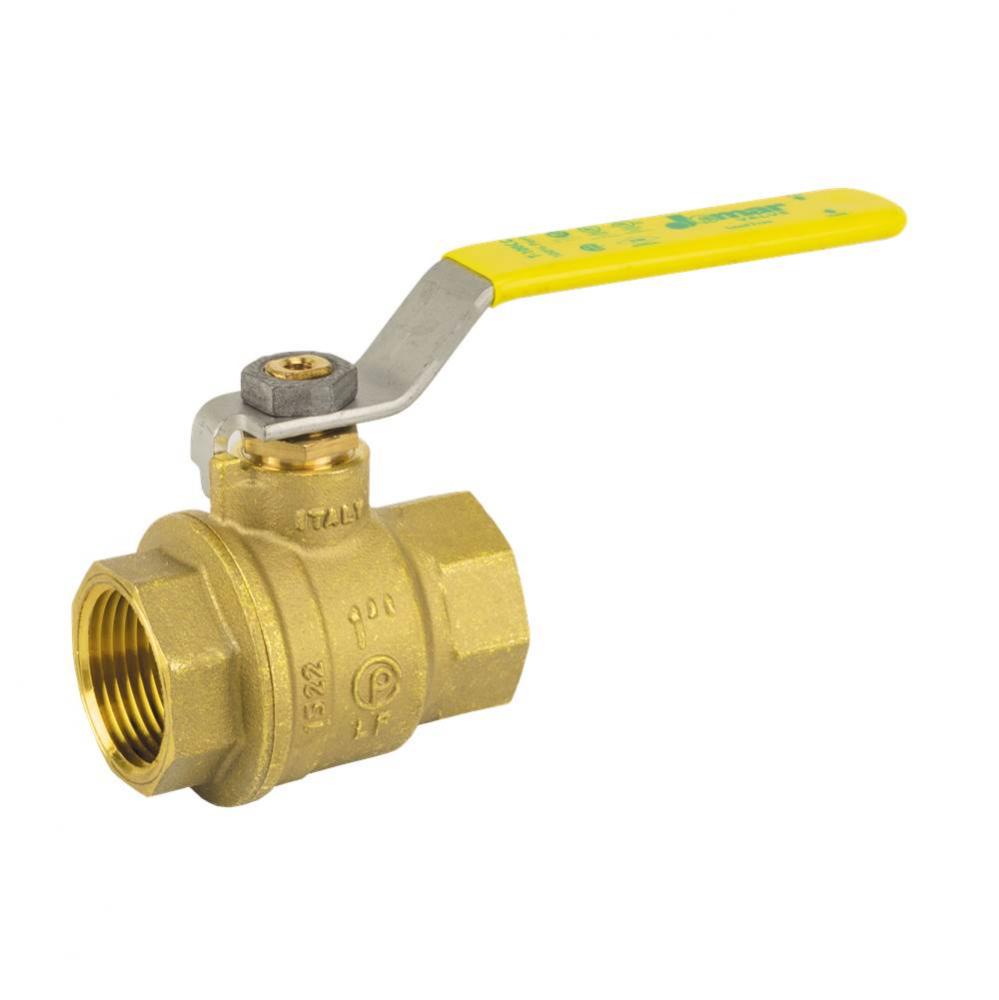 2 Piece, Full Port, Threaded Connection, Dezincification Resistant Brass, 600 Wog 2-1/2'&apos