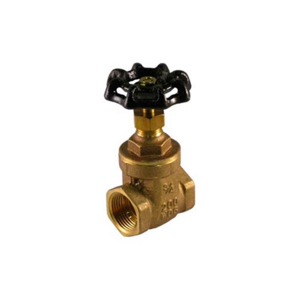 Regular Brass Gate Valve, Non-Rising Stem, Threaded Connection, 200 Wog 4''