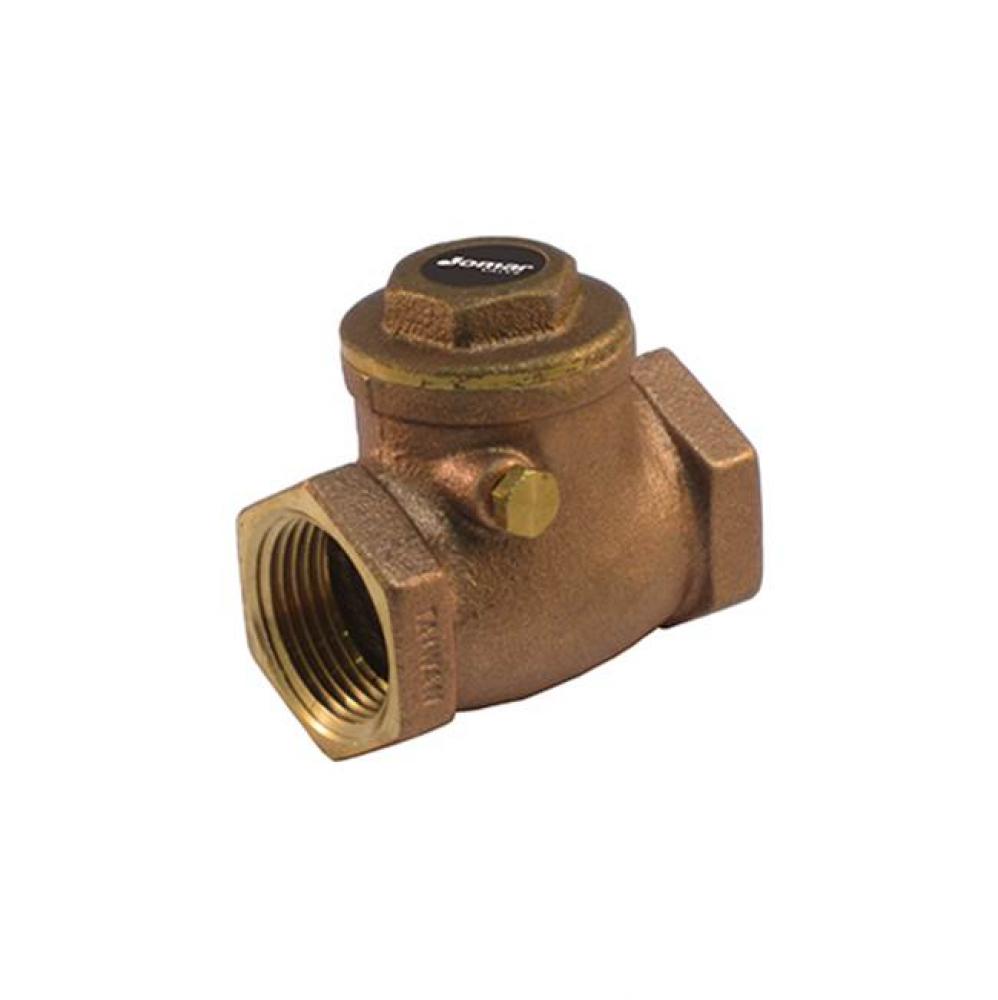 Regular Brass Horizontal Swing Check Valve, Threaded Connection, Class 125, 200 Wog 4''