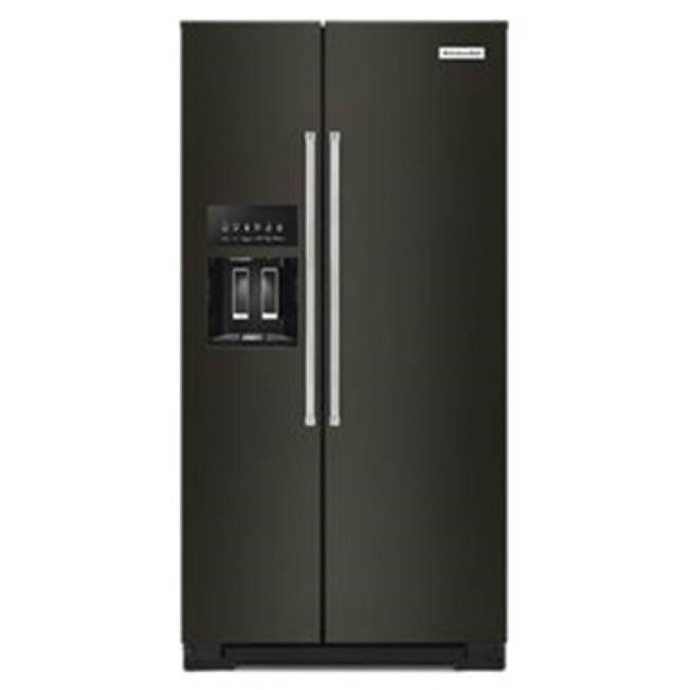Kitchenaid 23 Cu Ft, Counter Depth Sxs Refrigerator, Exterior Ice And Water Dispenser