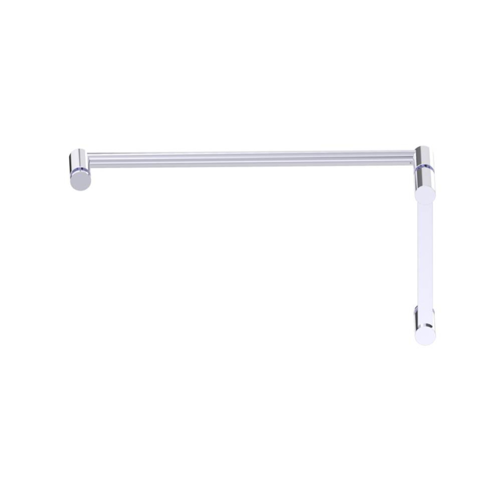 PORTO - 8-inch x 18-inch - Offset Shower Door Handles -Polished Chrome