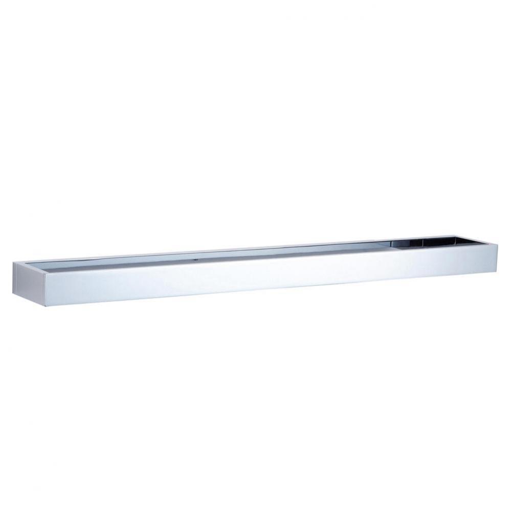 BERLIN - 24-inch Bathroom Towel Bar (solid back)-Polished Chrome