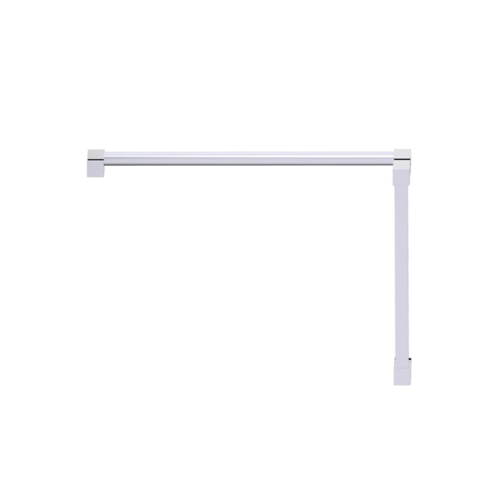 LISBON - 12-inch x 18-inch Offset Shower Door Handle -Polished Chrome