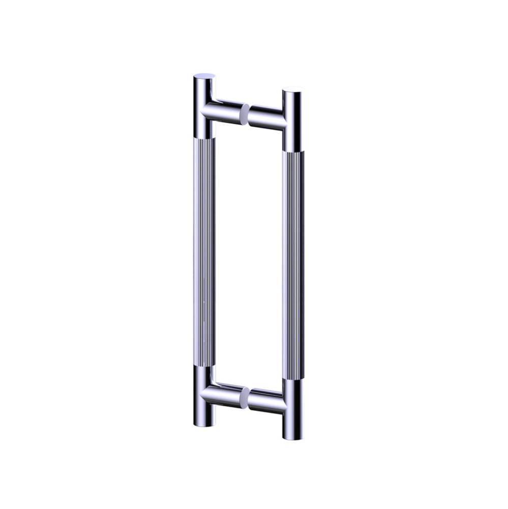 Straight Knurled -  18-inch Double Shower Door Handle-Polished Chrome