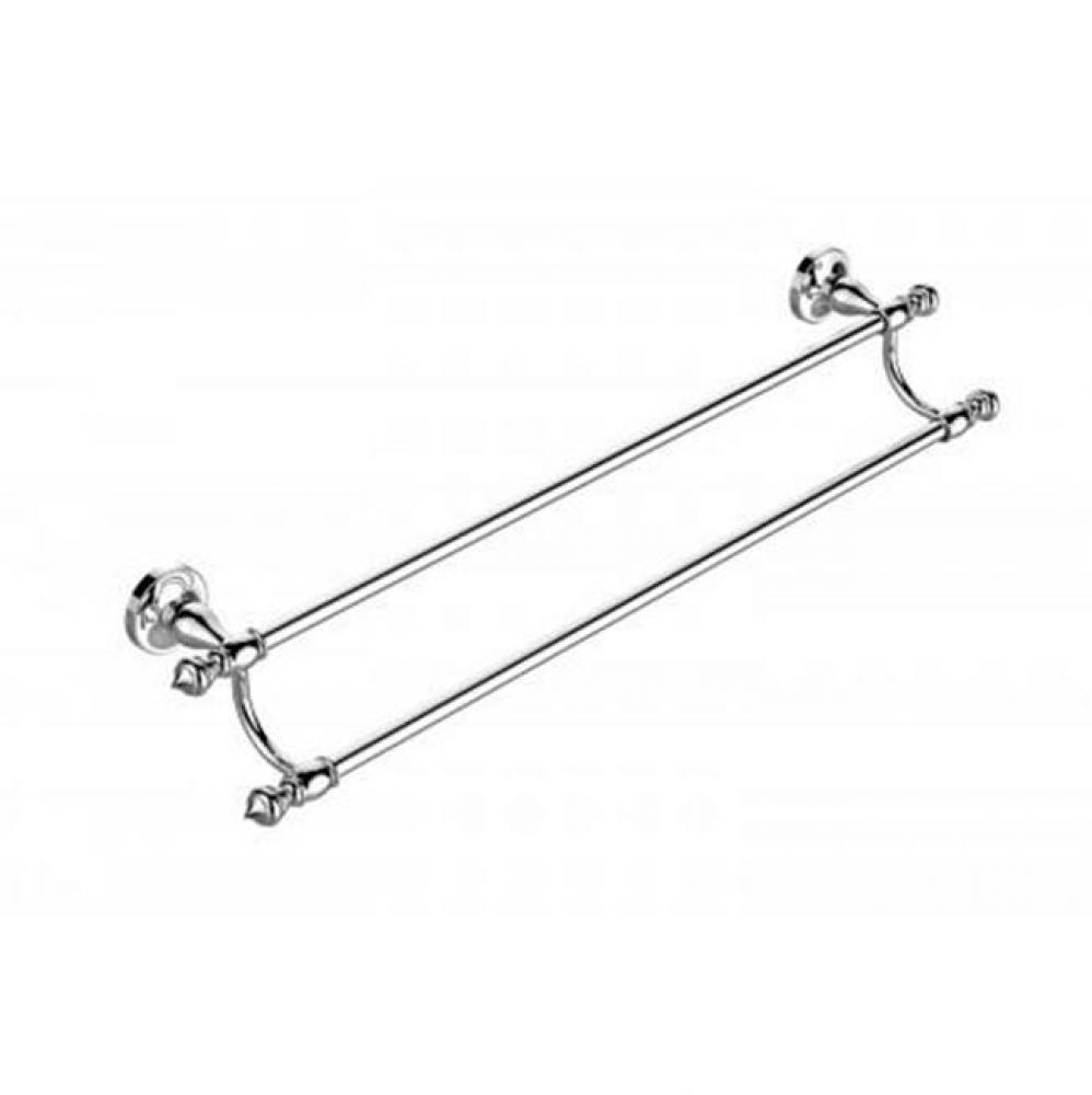 LYON - 24-inch Double Bathroom Towel Bar-Prosecco Bronze