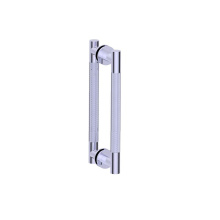 Kartners 3667812-81 - CIRCO KNURLED - 12-inch Double Shower Door Handle-Brushed Nickel