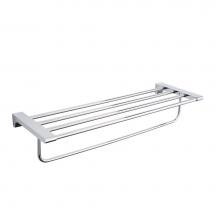 Kartners 486442-99 - BRUSSELS - Towel Shelf w/ Towel Bar - Polished Chrome