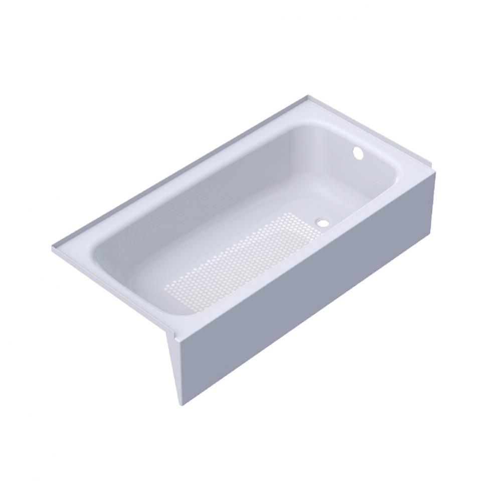 Kaldewei Heavy Guage Titanium Steel Enamel Cayono 5Ft Tub Right Hand Bathtub With Integrated Skirt