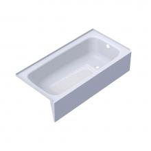 Kaldewei 215514000001 - Heavy Gauge Titanium Steel Enamel Cayono 5 ft Tub Right Hand Bathtub - Model 155