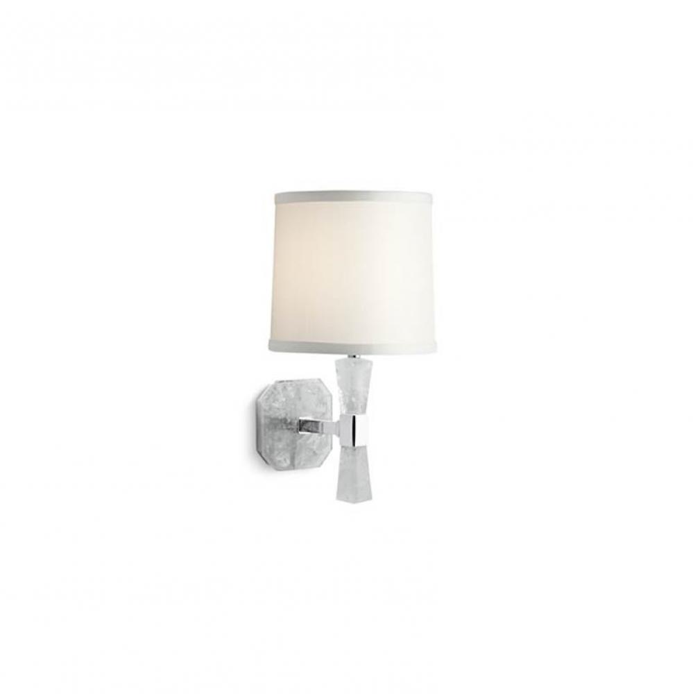 Counterpoint® Rock Crystal Sconce Crema Shade