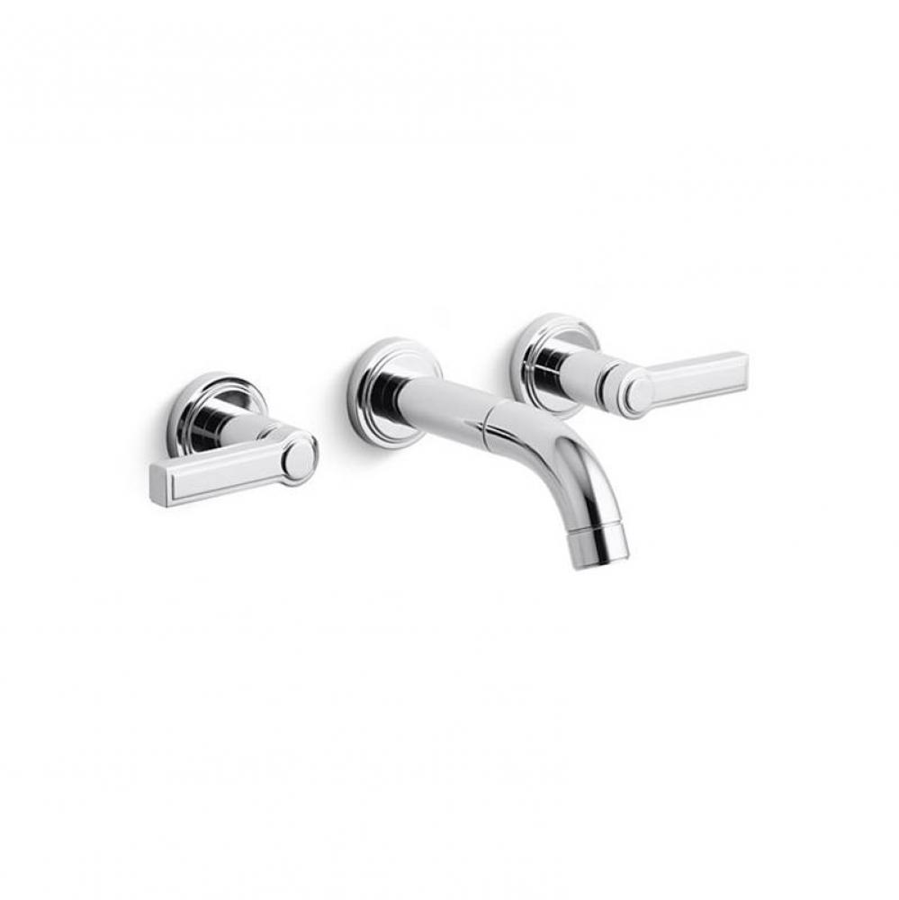 Vir Stil® Minimal Wall-Mount Sink Faucet, Lever Handles, Uk