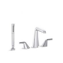 Kallista P24803-LV-CP - Taper™ Deck-Mount Bath Set W Diverter