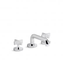 Kallista P24491-CR-CP - One™ Basin Set, Low Spout, Cross Handle