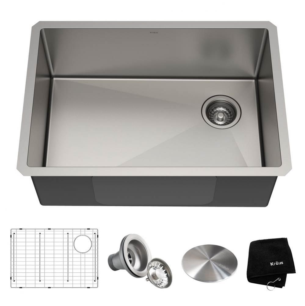 Standart PRO 27-inch 16 Gauge Undermount Single Bowl Stainless Steel Kitchen Sink