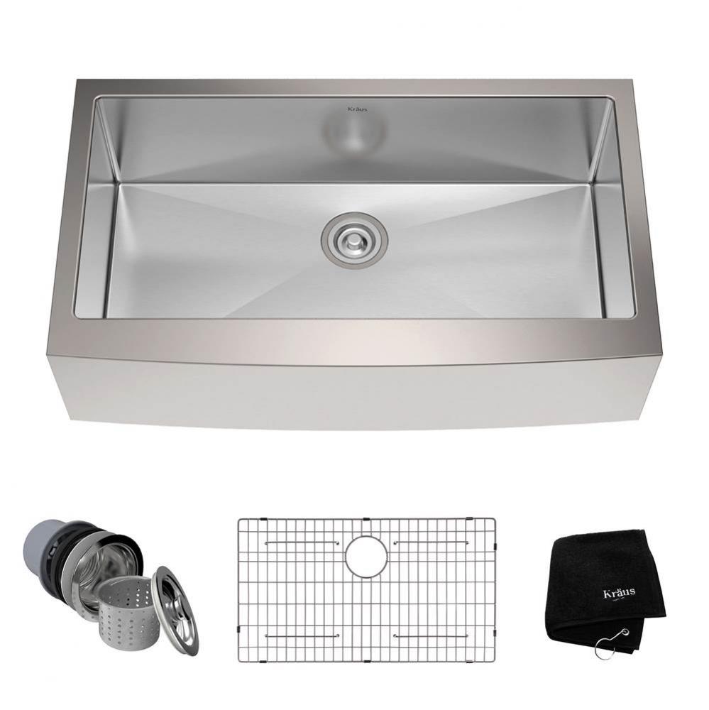 Standart PRO 36-inch 16 Gauge Single Bowl Stainless Steel Farmhouse Kitchen Sink