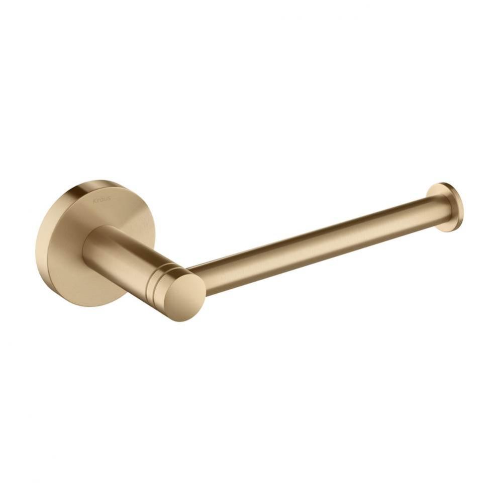 Elie Bathroom Toilet Paper Holder, Brushed Gold Finish