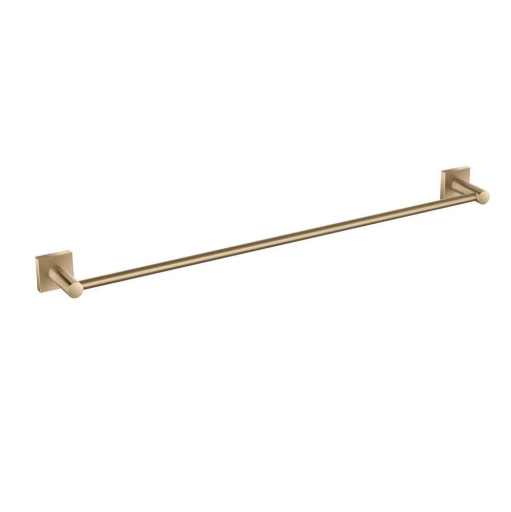 Ventus 24 Inch Bathroom Towel Bar, Brushed Gold Finish