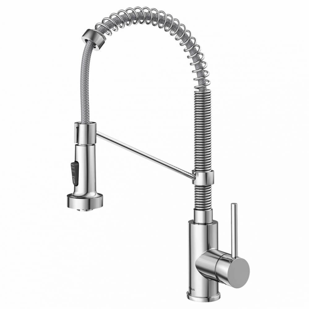 Bolden Single Handle 18-Inch Commercial Kitchen Faucet with Dual Function Pull-Down Sprayhead in C