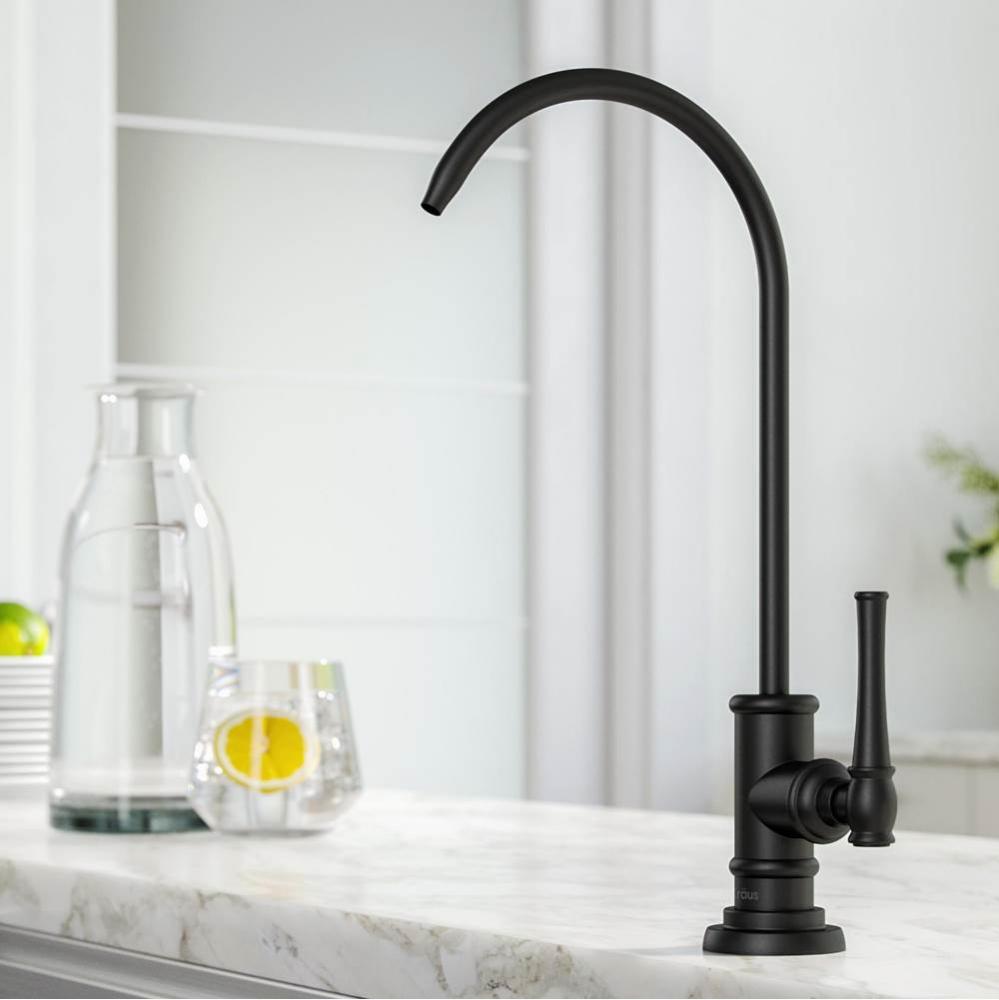 Allyn 100 percent Lead-Free Kitchen Water Filter Faucet in Matte Black