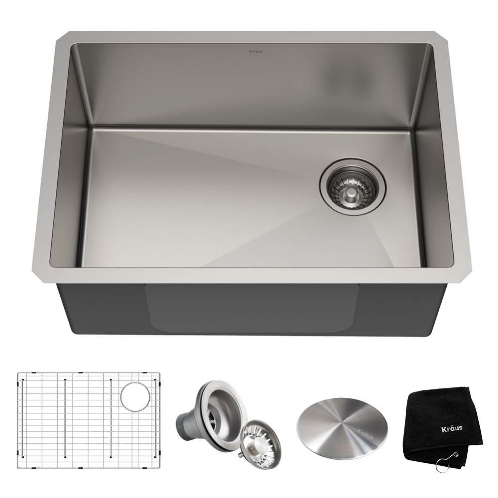 Standart PRO 25-inch 16 Gauge Undermount Single Bowl Stainless Steel Kitchen Sink