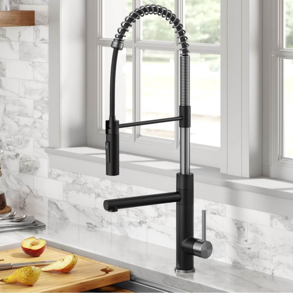 KRAUS Artec Pro Commercial Style Pull-Down Single Handle Kitchen Faucet with Pot Filler&