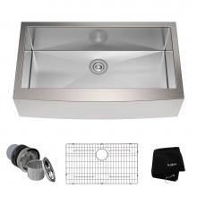 Kraus KHF200-36 - Standart PRO 36-inch 16 Gauge Single Bowl Stainless Steel Farmhouse Kitchen Sink