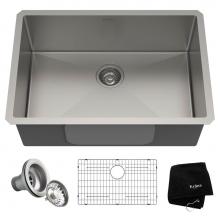 Kraus KHU100-28 - Standart PRO 28-inch 16 Gauge Undermount Single Bowl Stainless Steel Kitchen Sink