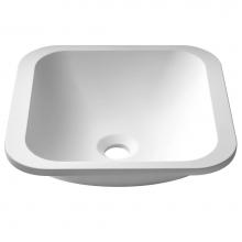 Kraus KSU-7MW - Natura Square Undermount Composite Bathroom Sink with Matte Finish and Nano Coating in White