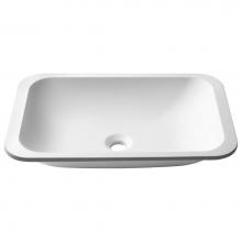 Kraus KSU-8MW - Natura Rectangle Undermount Composite Bathroom Sink with Matte Finish and Nano Coating in White