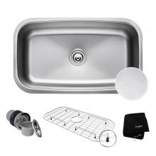 Kraus KBU14E - Outlast MicroShield Scratch-Resist Stainless Steel Undermount Single Bowl Sink, 31.5'' 1