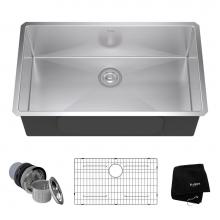 Kraus KHU100-32 - Standart PRO 32-inch 16 Gauge Undermount Single Bowl Stainless Steel Kitchen Sink