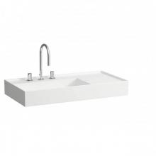 Kartell By Laufen H8103387571121 - Washbasin with shelf right, 900 x 460 x 120, with tap bank and shelf right, without tap hole, with