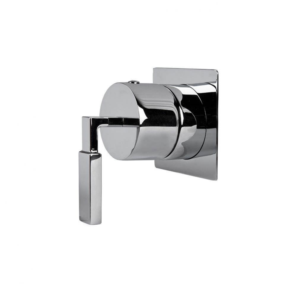 TRIM ONLY - 3-Way diverter valve GPM 10 (43.5 PSI) with square back plate and lever handle