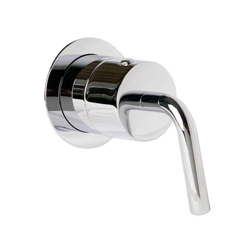 TRIM ONLY - 3-way diverter, flow rate 10 GPM (43.5 PST), curved lever handle, round backplate