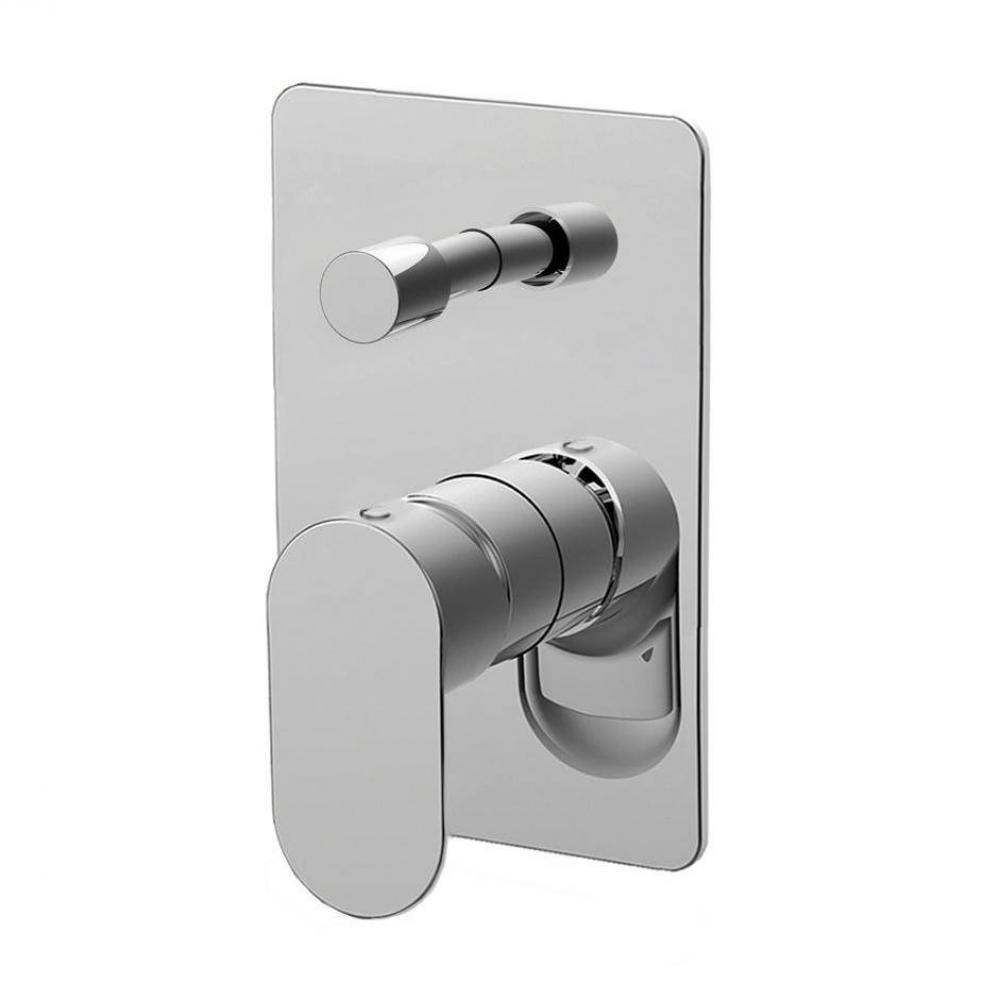 TRIM ONLY - Built-in pressure balancing mixer with 2-way diverter, lever handle and squared backpl